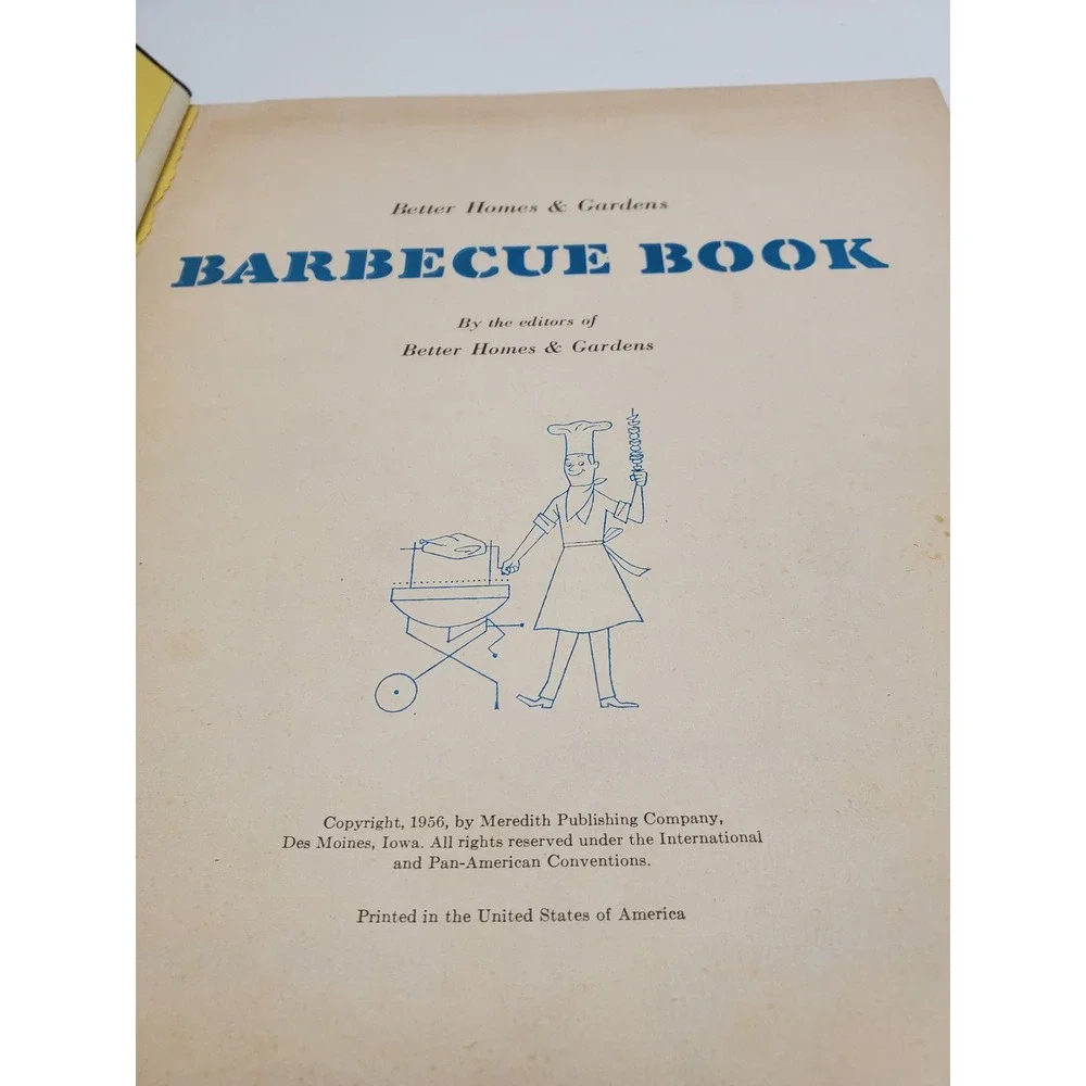 Vintage Better Homes & Gardens Barbecue Book Hardcover (1956) - Retro Cookbook